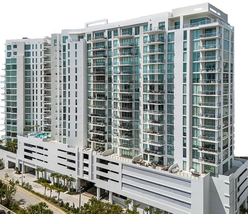 BAYSO Sarasota at 301 Quay Commons - luxury waterfront tower rendering