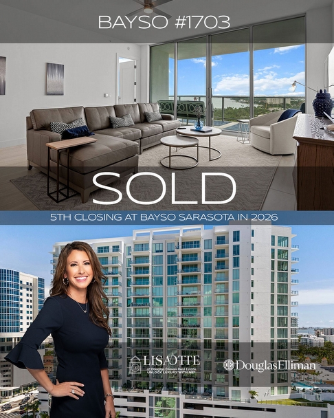 Unit 1703 at 301 Quay Commons Sold Luxury Living at BAYSO Sarasota - Sarasota luxury real estate